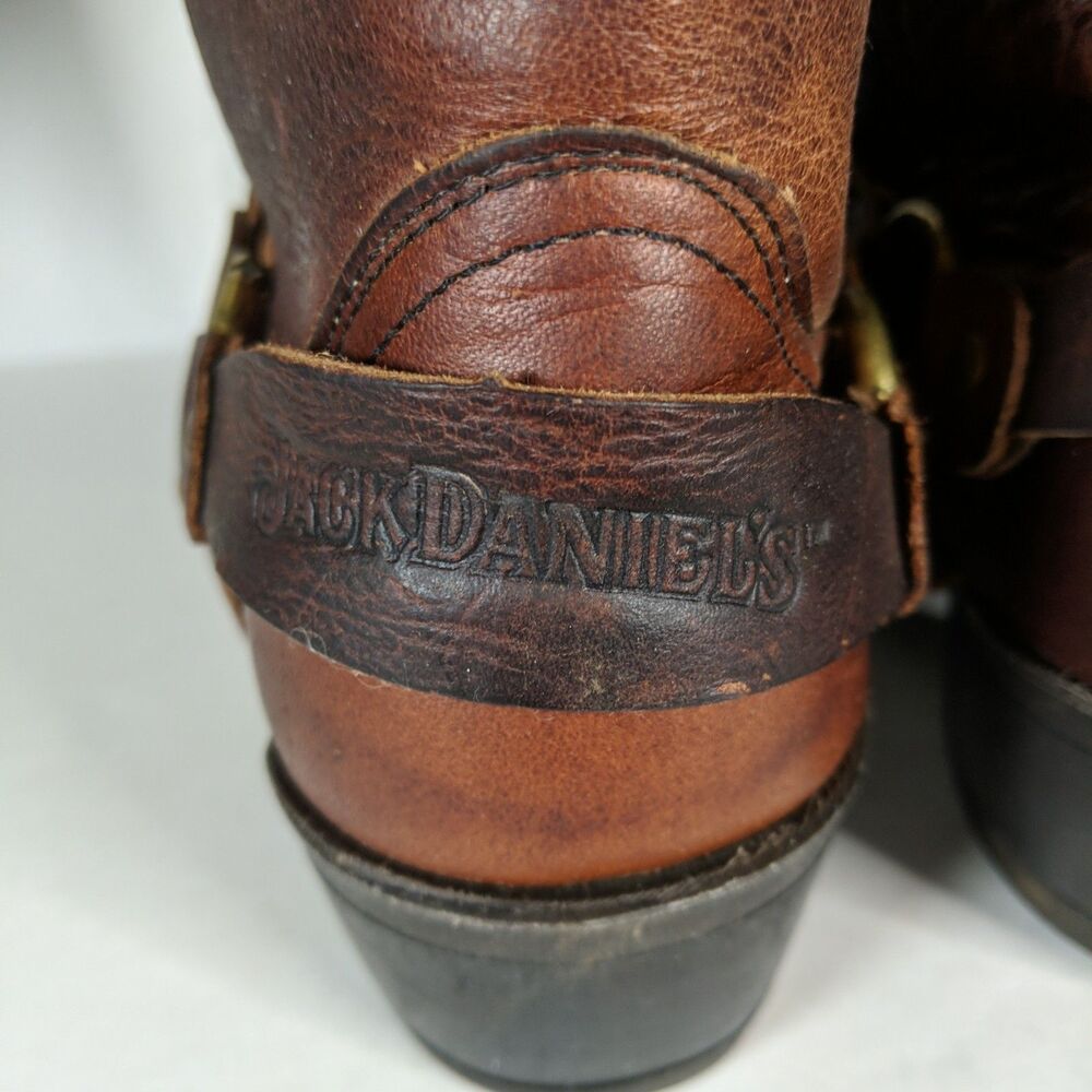 JACK DANIELS Abilene NO. 7 LEATHER COWBOY BOOTS MENS SIZE 9D OIL RESISTANT 8015 - Picture 7 of 11